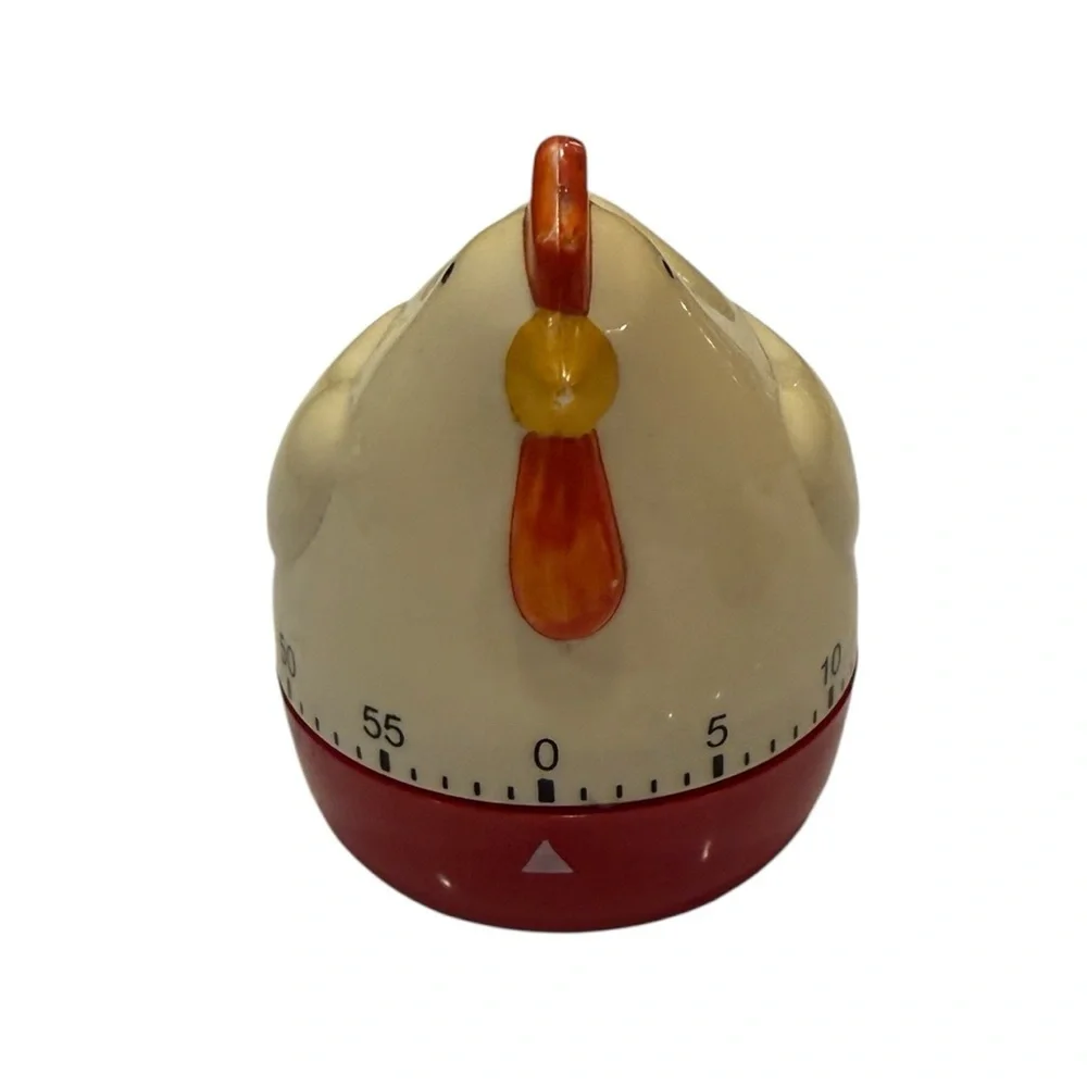 Chicken VTG. Kitchen Timer Mechanical 60 Minute Wind Up Farmhouse Decor (Broken)